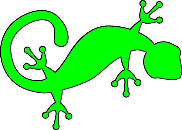 Bright Green Gecko Clip Art At Clker Com   Vector Clip Art Online
