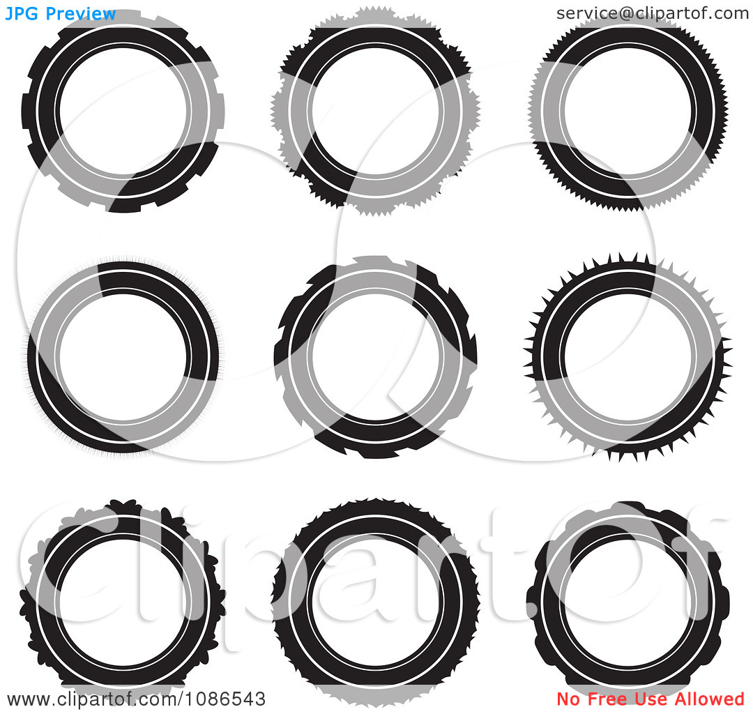 Clipart Black And White Rubber Tire Designs   Royalty Free Vector    