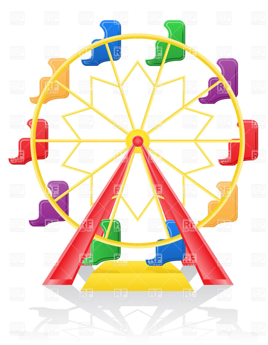 Colored Ferris Wheel Download Royalty Free Vector Clipart  Eps 