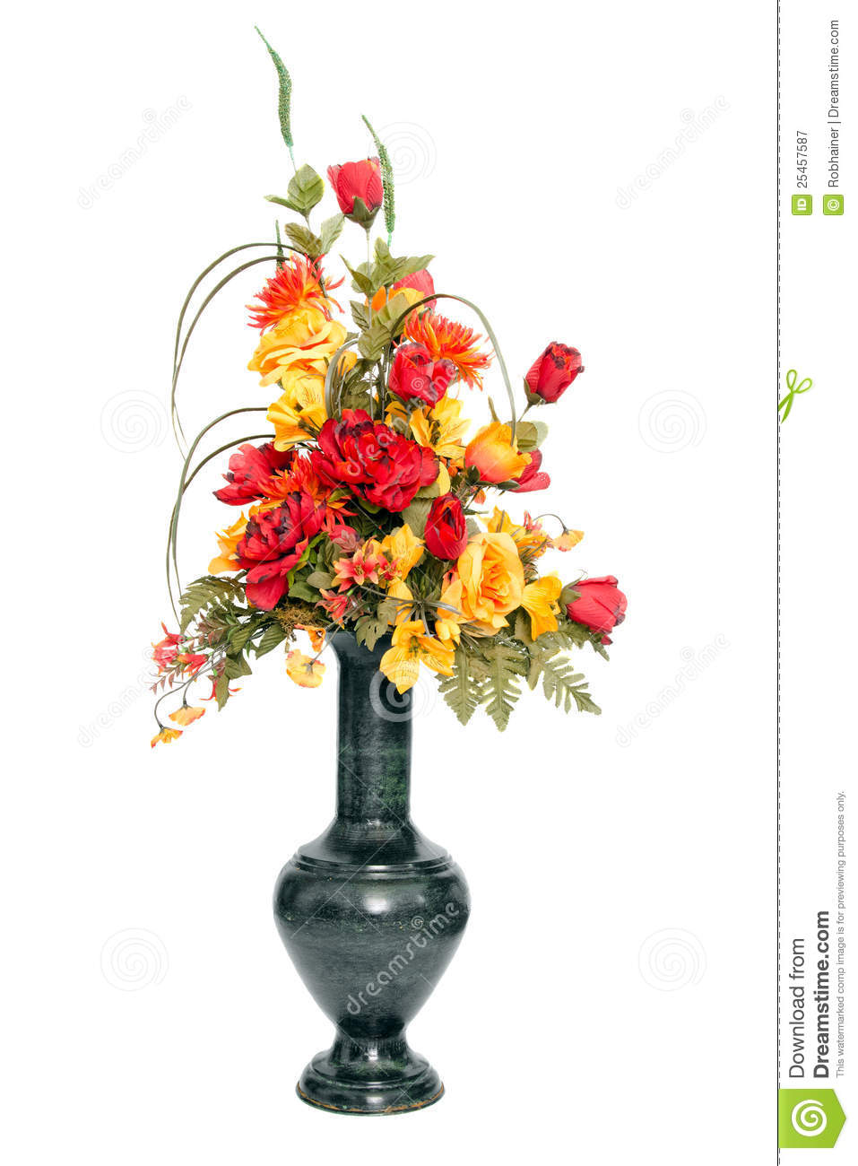 Fall Color Silk Flower Arrangement Royalty Free Stock Photography