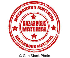 Hazardous Material Stamp   Grunge Rubber Stamp With Text   