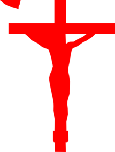 Jesus On The Cross Red Clip Art At Clker Com   Vector Clip Art Online