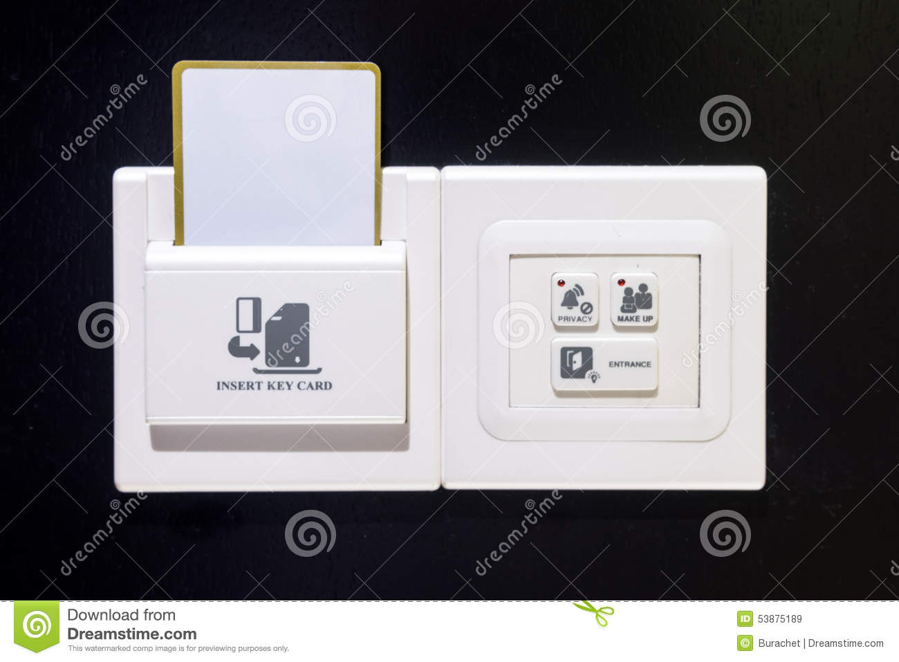 Keycard Socket Entrance Light Switch Make Up Room Switch Privacy
