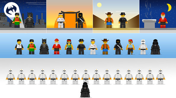 Lego Character Illustrations   Vector Characters
