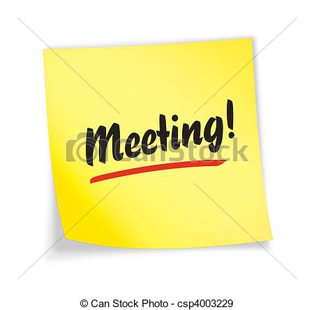 Meeting Announcement Clipart Yellow Sticky Note Meeting