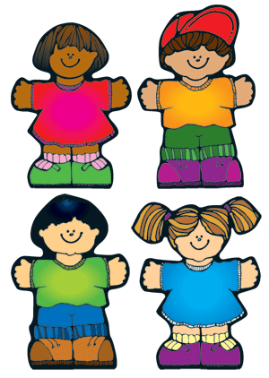 Multicultural Children Colourful Card Cut Outs