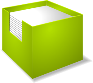 Note Box With Piles Of Paper Inside It   Vector Clip Art