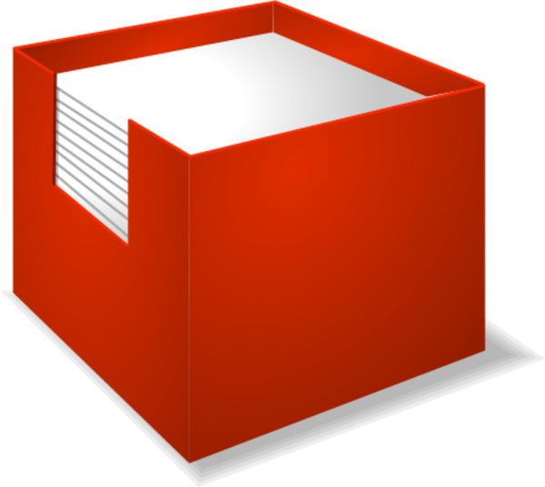 Note Box With Piles Of Paper Inside It Vector Clipart