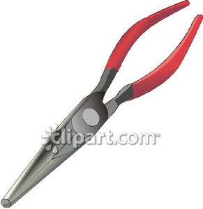 Pair Of Needle Nose Pliers Royalty Free Clipart Picture