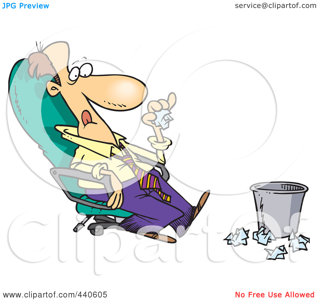 Royalty Free  Rf  Clip Art Illustration Of A Cartoon Lazy Businessman