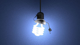 Spiral Light Bulb Character In Socket Moment Of Insight Royalty Free