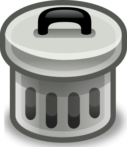 Trash Can With Lid On Clip Art At Clker Com   Vector Clip Art Online    
