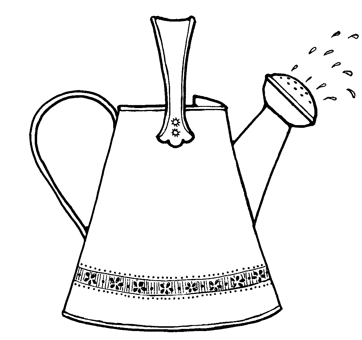 Trends For   Watering Can Clipart Black And White   Cliparts Co