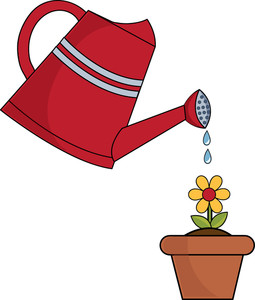 Watering Can Clip Art Clip Art Illustration Of A Red Watering Can