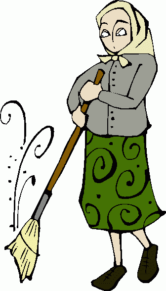 Woman Sweeping Clipart   Woman Sweeping Clip Art