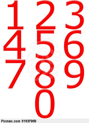3d Red Numbers Numbers Icon Pixmac Clipart 51637959 Jpg