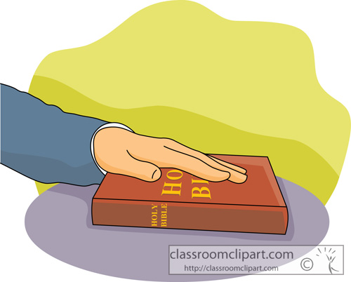 Christian Clipart   Hand On Bible 213   Classroom Clipart