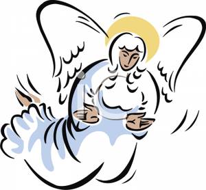 Clipart Image Of A Flying Angel 