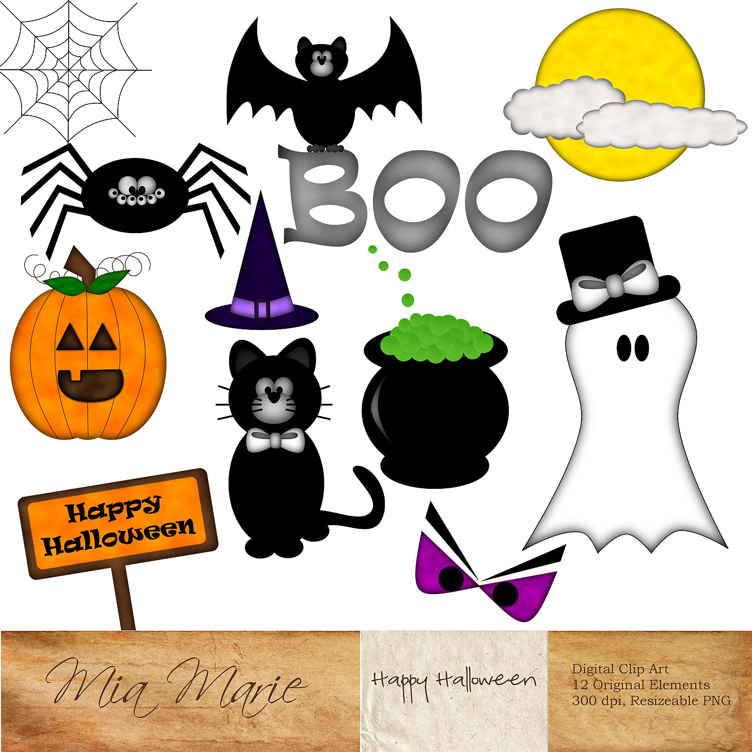 Digital Clip Art Halloween Clipart Halloween Clip By Mymiamarie