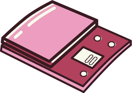Digital Scale Clipart Illustration Of A