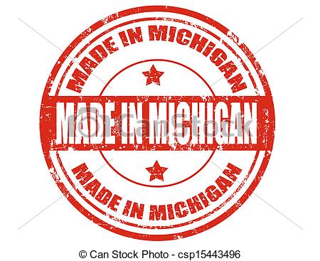Eps Vectors Of Made In Michigan   Grunge Rubber Stamp With Text Made