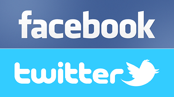 Facebook And Twitter Logo   Clipart Best