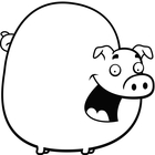 Fat Pig  Black And White   Clipart Panda   Free Clipart Images