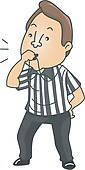 Football Referee Clipart Male Referee   Royalty Free