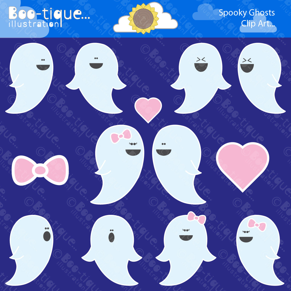 Ghosts Clipart  Halloween Clipart  Ghosts Clip Art  Halloween Clip Art