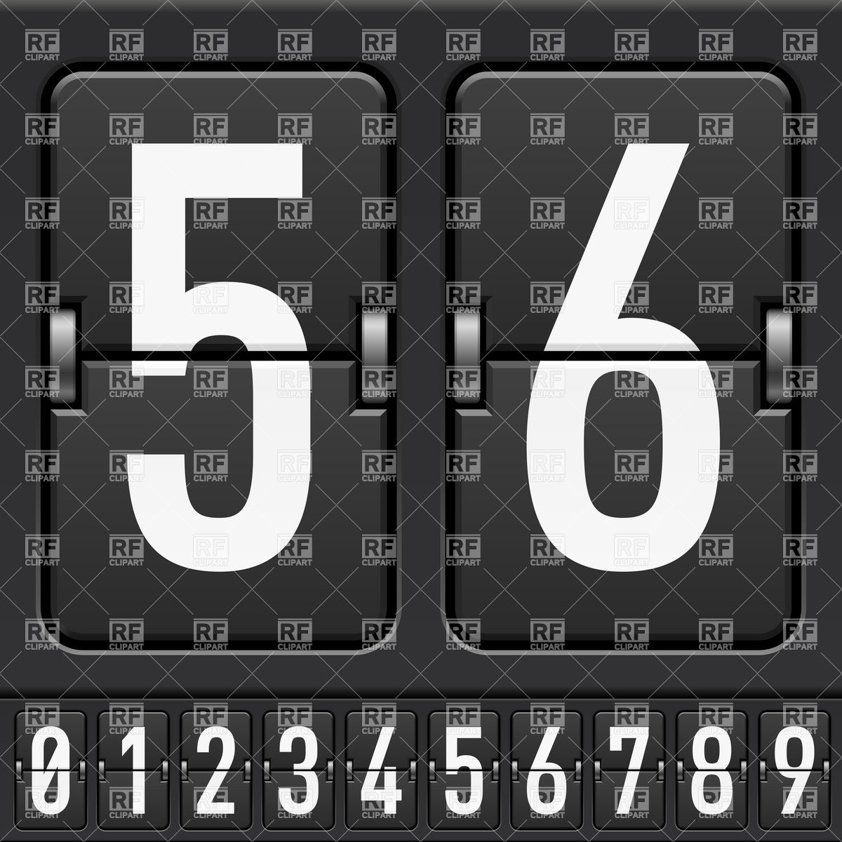 Mechanical Scoreboard Numbers Split Flap Flip Counter 7347 Signs    