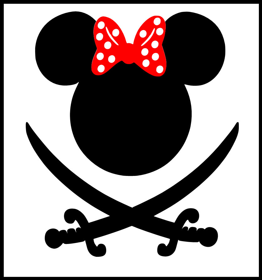 Mickey Mouse Head Silhouette Clip Art Mickey Mouse Pirate Head Clip