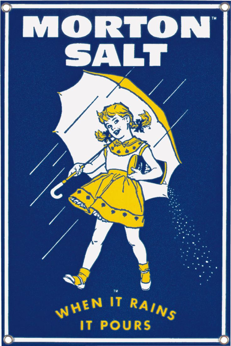 Morton Salt 1956  Metals Signs Salts 1956 Girls Generation Salts    