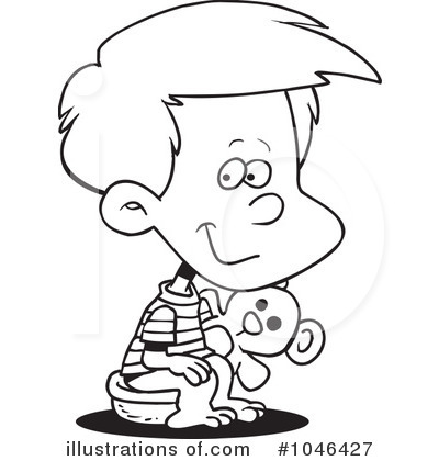 Royalty Free  Rf  Potty Training Clipart Illustration By Ron Leishman