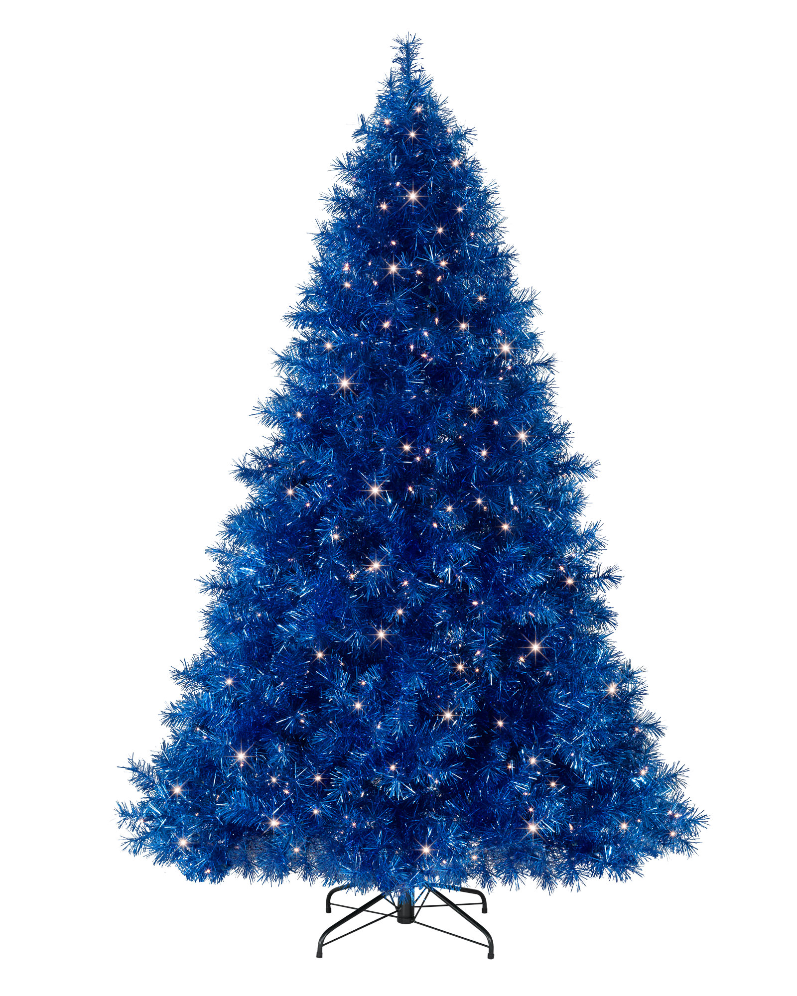 Sassy Sapphire Blue Tinsel Christmas Tree  Bluechristmas  Tinseltree