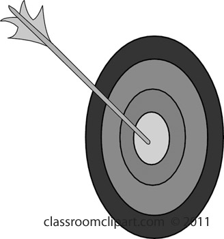 Sports Gray And White Clipart  Dart Board R411b   Classroom Clipart