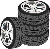 Tires And Rims Clipart Car Wheels   Clipart Graphic