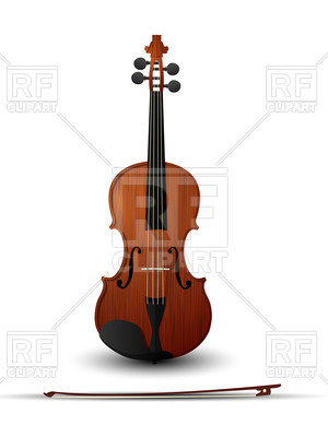 Violin And Bow Over White Background Objects Download Royalty Free