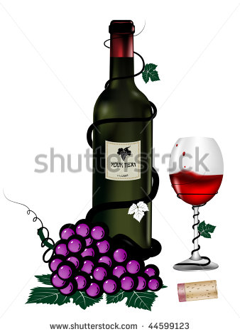 Wine And Grapes Clipart