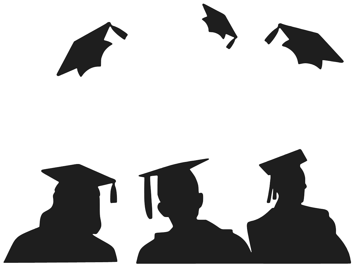 Black And White Graduation Clipart
