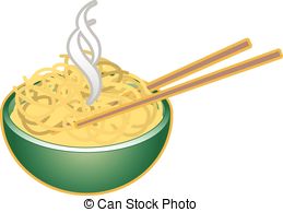 Bowl Of Noodles   A Hot Bowl Of Oriental Noodles With Chop   