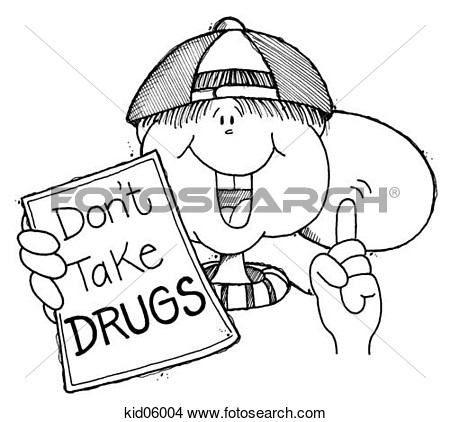 Boy Holding Sign Saying Don T Take Drugs   Fotosearch   Search Clip    