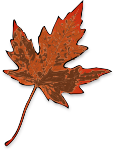 Brown Fall Leaf Clip Art At Clker Com   Vector Clip Art Online