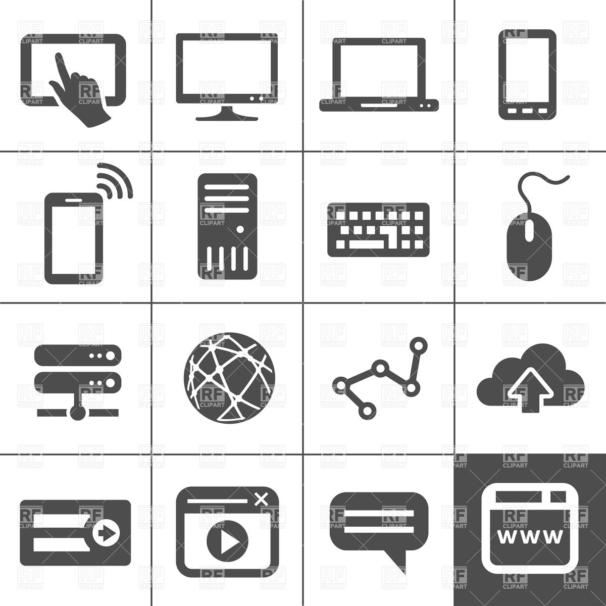 Clip Art Of Technology Devices Clipart