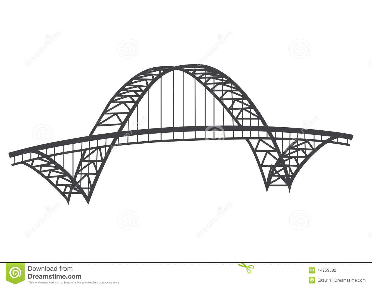 Fremont Bridge Drawing Stock Illustration   Image  44759582