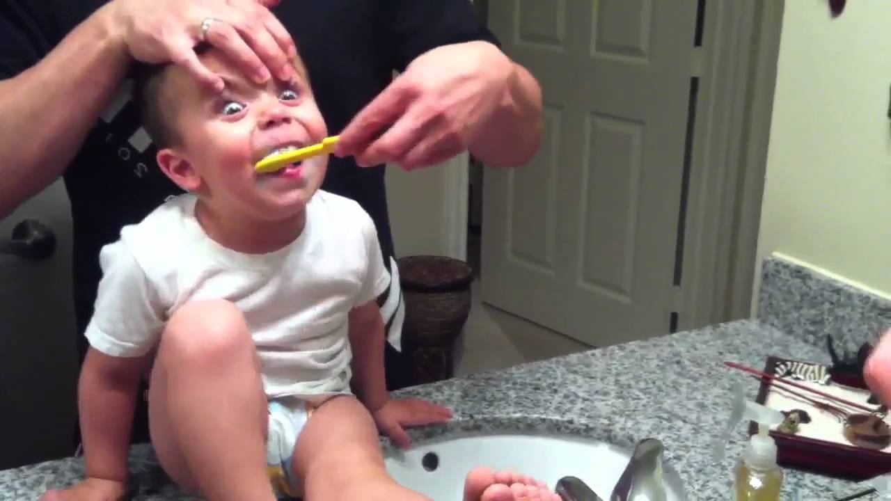 Funny  2 Year Old Brushing Teeth    Youtube