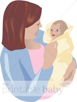 Mom With Newborn Clip Art   Family Clipart