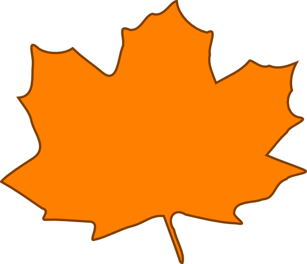 Orange Leaf Brown Border Clip Art At Clker Com   Vector Clip Art