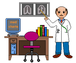 People Clip Art   Doctor Standing By Desk Looking At Xrays