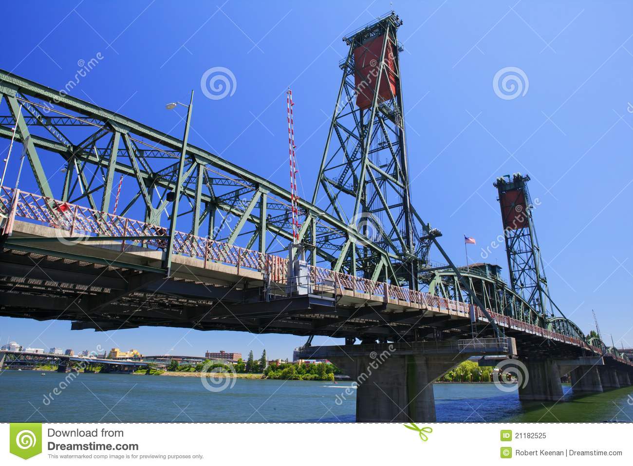 Portland Hawthorne Bridge Royalty Free Stock Photo   Image  21182525