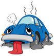 Sad Broken Down Cartoon Car   Stock Vector   Krisdog  6578757